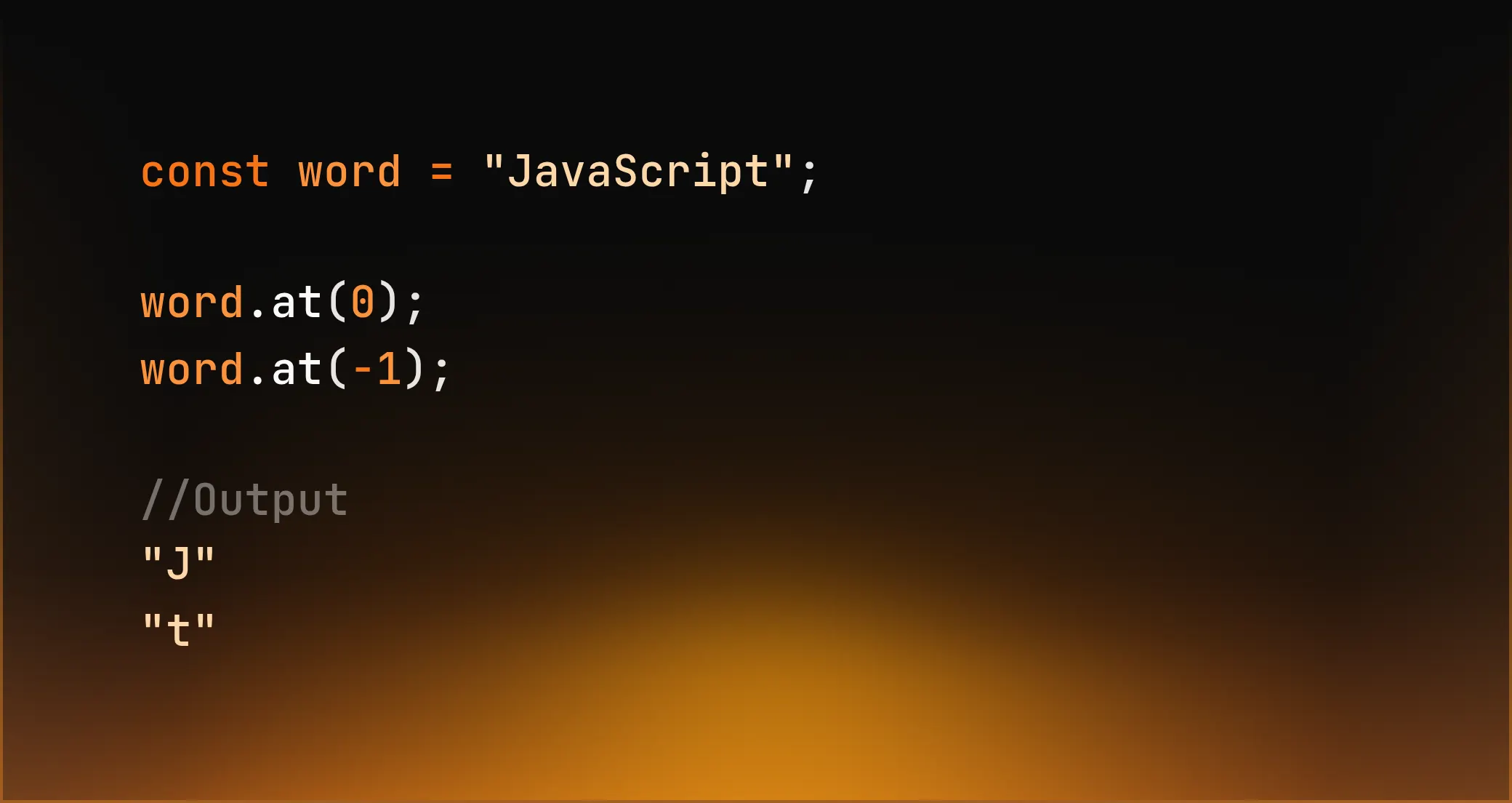 JavaScript at method example
