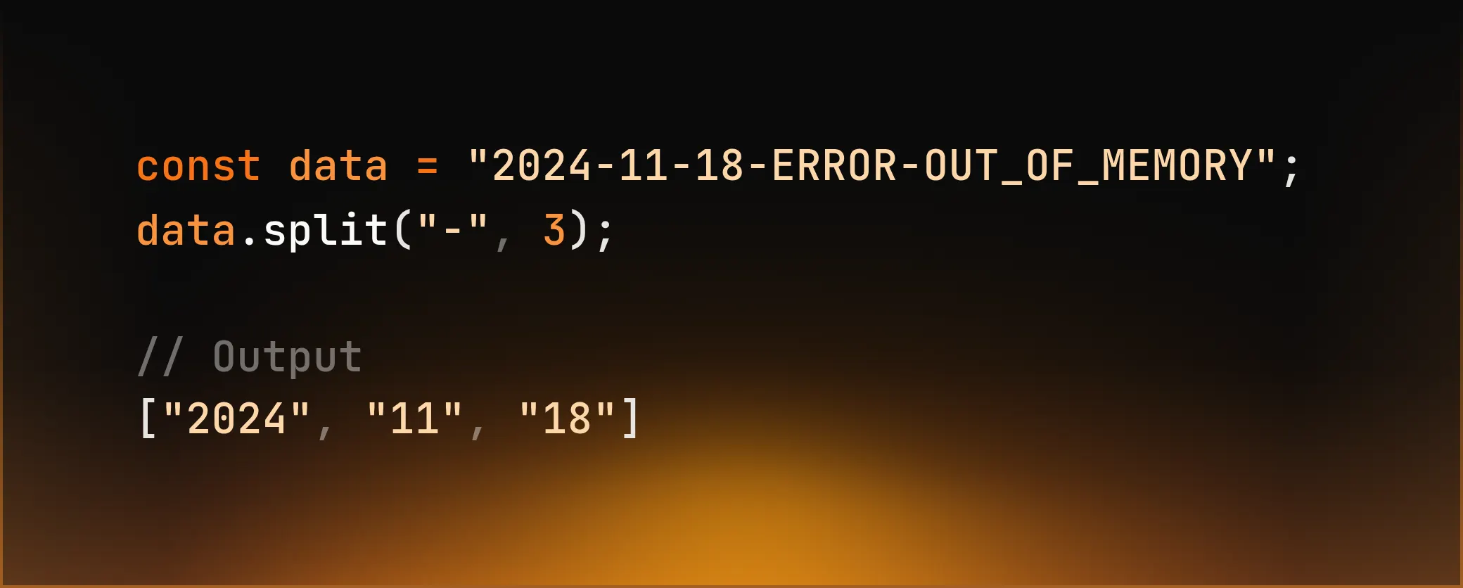 JavaScript split method with a limit example